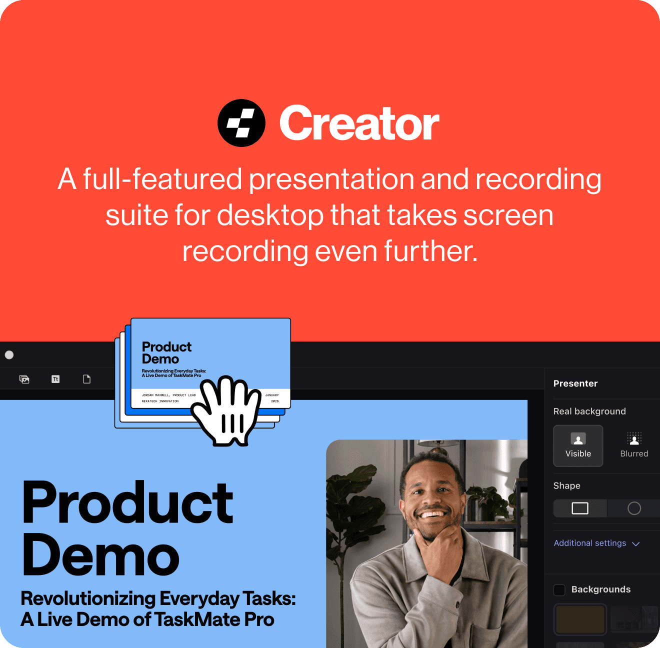Airtime mobile creator tool for video production