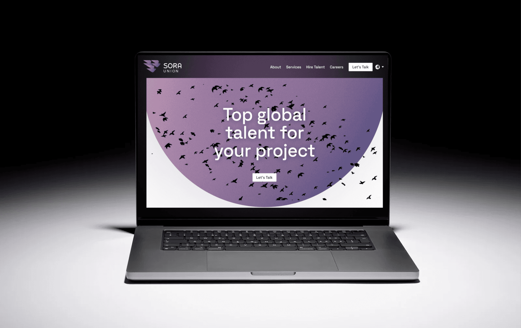 Sora Union computer interface showcasing brand application
